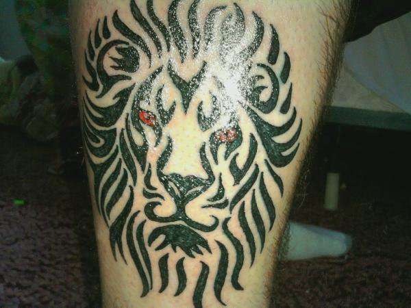 Tribal Lion tattoo