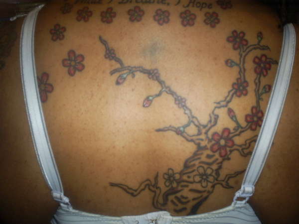 apple blossom tree (n progress) tattoo