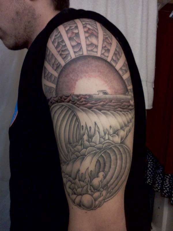 seascape sleeve tattoo