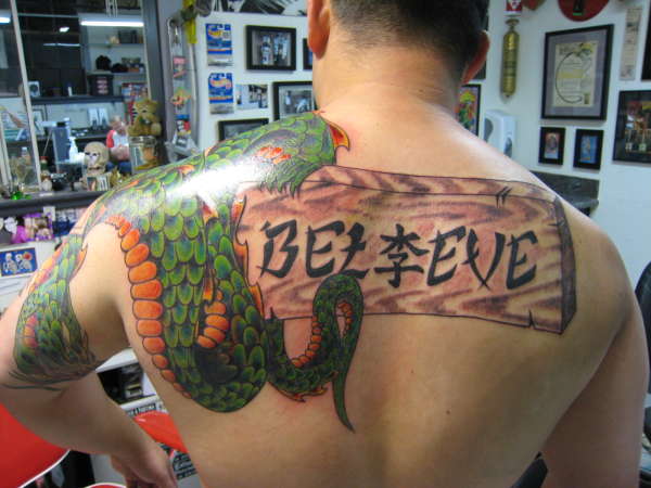 "Believe" tattoo