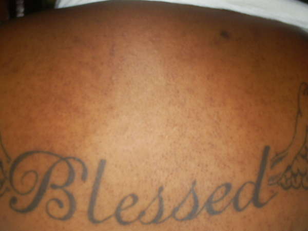 Blessed w/ Angel wings (part2 of 3) tattoo