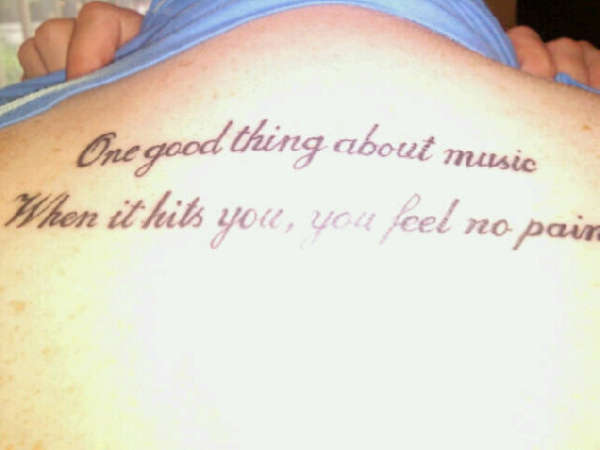 Bob Marley Lyrics tattoo