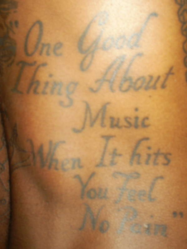 Bob Marley piece part 1 ( Quote) tattoo
