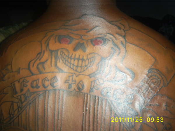 Face to Face (3.5 hrs in) tattoo