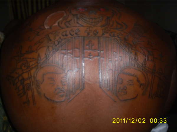 Face to Face (completed) tattoo