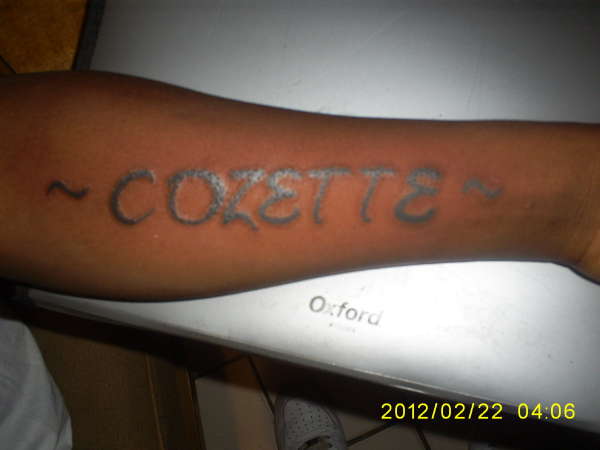 Grandmother's name on Arm tattoo