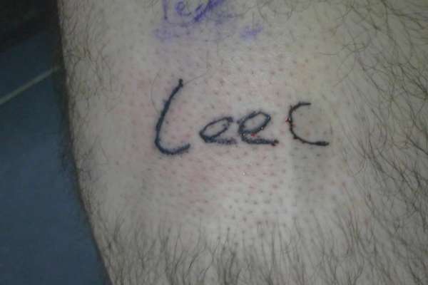 His name my leg! tattoo