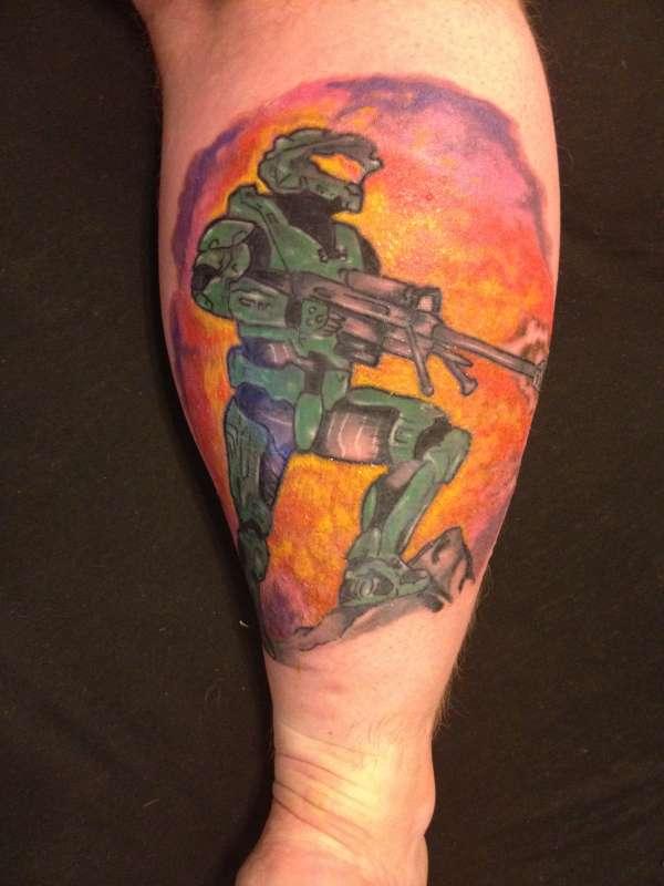 Master Chief from HALO tattoo