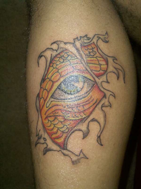 One eye dragon tattoo