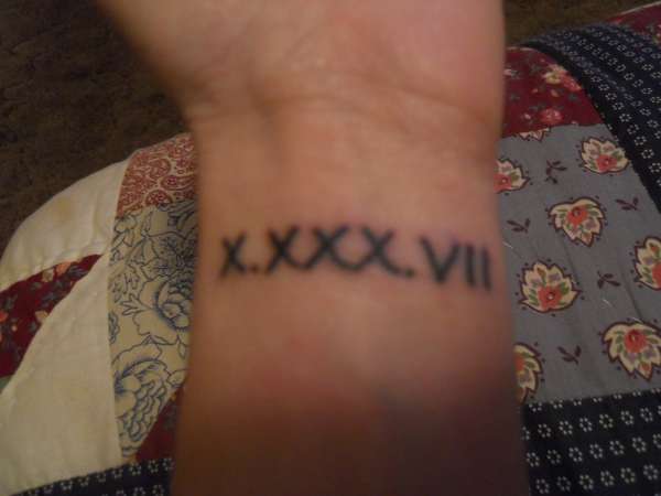 Roman Numerals Tattoo tattoo