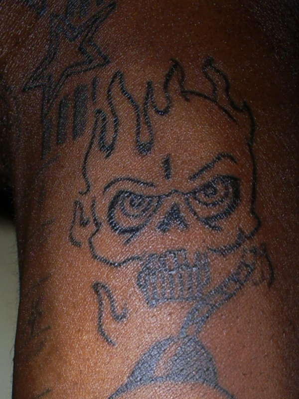 Skull (part of sleeve 3) tattoo
