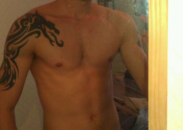 Tribal dragon tattoo