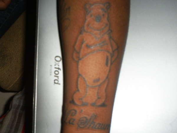 Winnie the Pooh and Name tattoo
