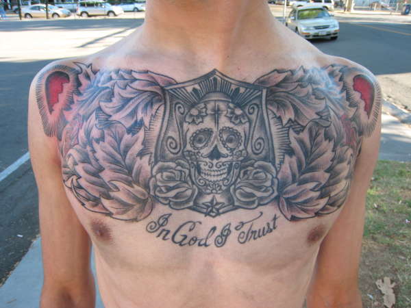 black n grey sugarskull tattoo