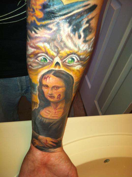 decaying art tattoo