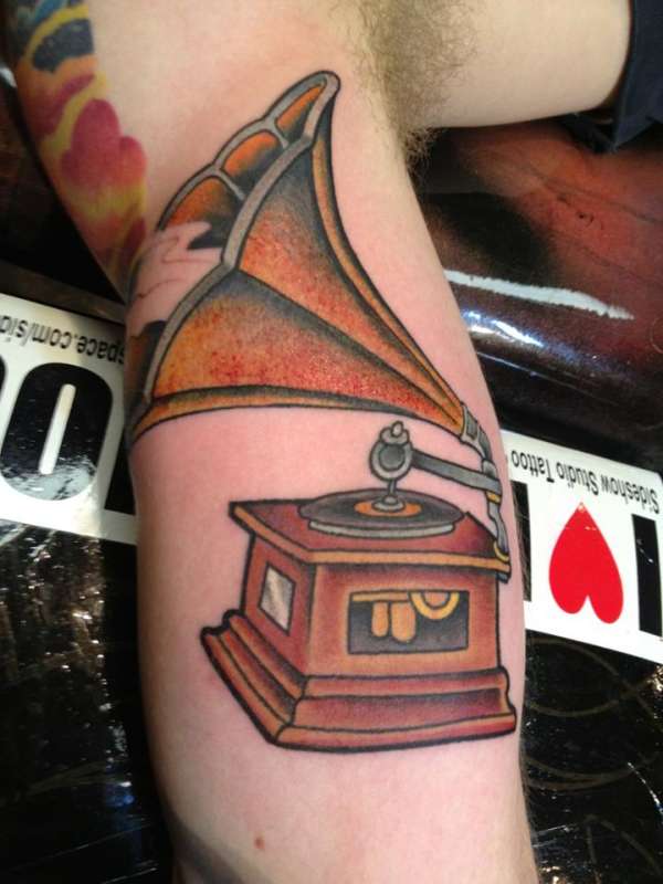 gramaphone tattoo
