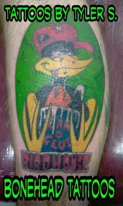 old school bird house tattoo tattoo