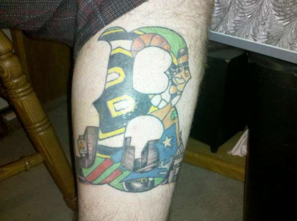 Boston Sports w/ Skyline (1) tattoo