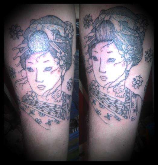 Geisha on my arm tattoo