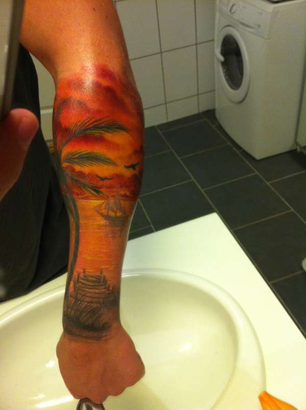 Sunset tattoo