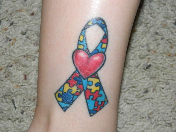 autism ribbon tattoo