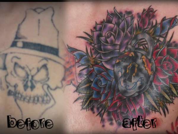 before and after of cover up tattoo