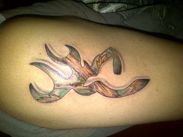 camo browning head tattoo