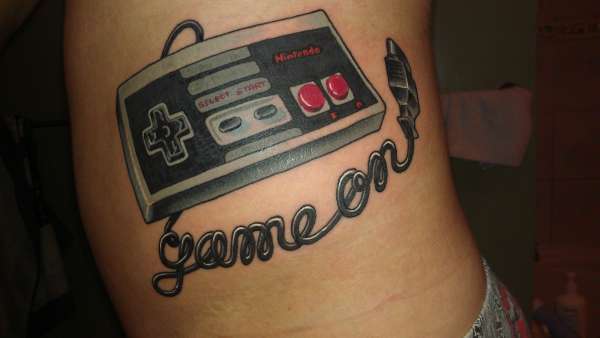 "game on" nintendo tattoo