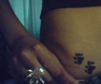 paw prints tattoo