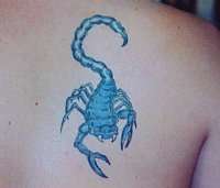 blue ink tattoo