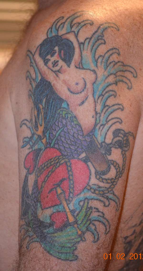 love hate tattoo with the ocean tattoo