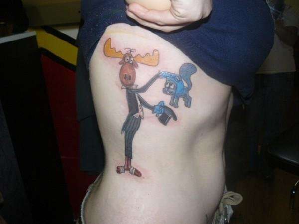 rocky and bullwinkle tattoo