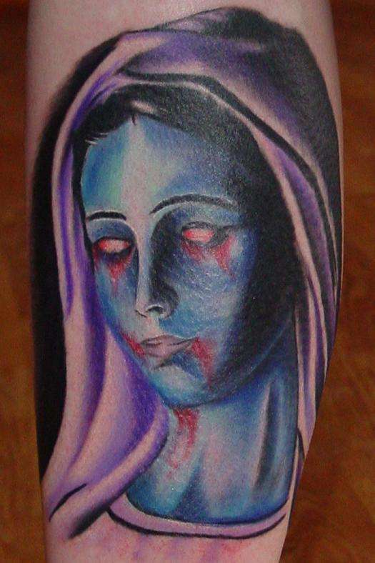 zombie virgin mary tattoo