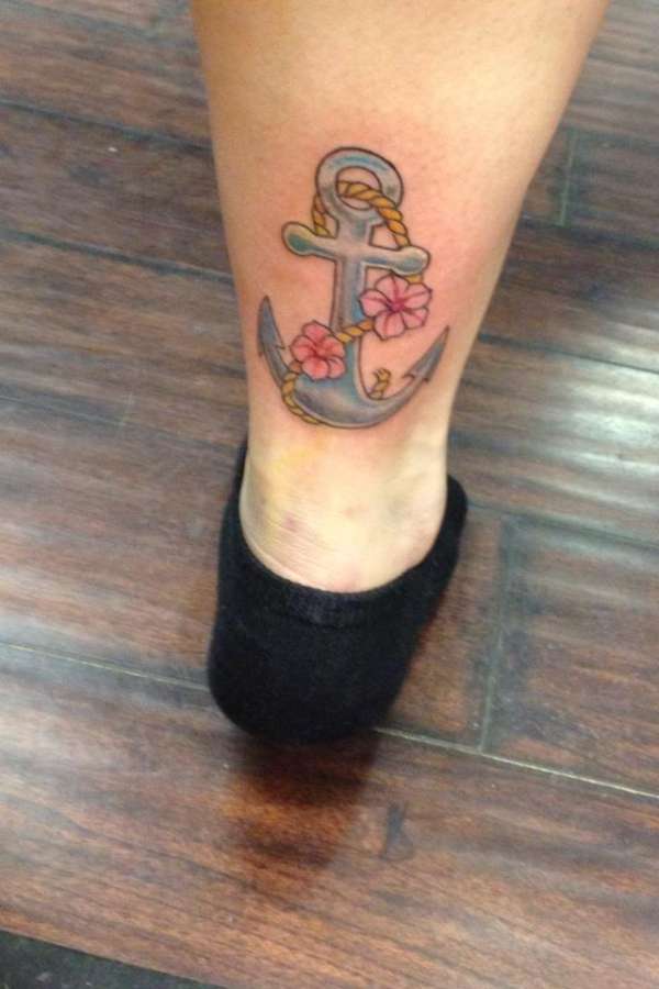 Anchor and Petunia's tattoo