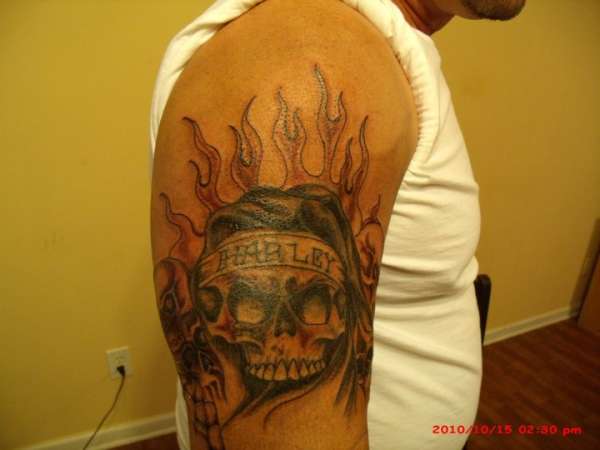 Harley Skull tattoo