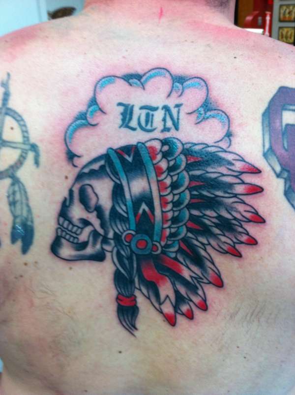 Indian skull tattoo