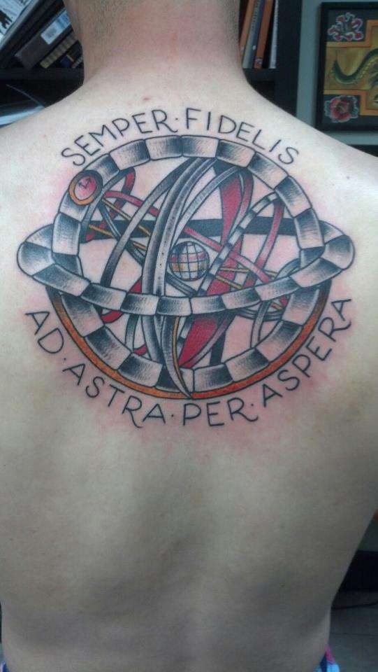Semper Fi/Ad Astra Per Aspera tattoo