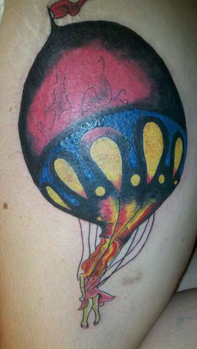 hot air balloon tattoo