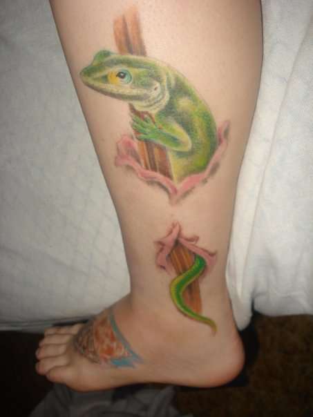 my anole lizard tattoo