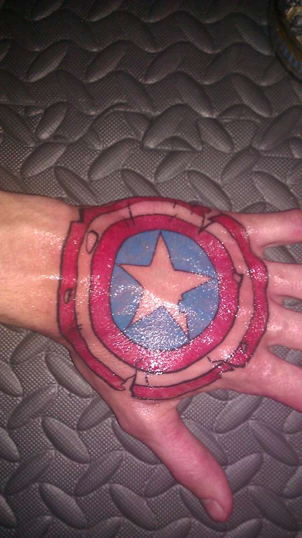 captain america shield tattoo