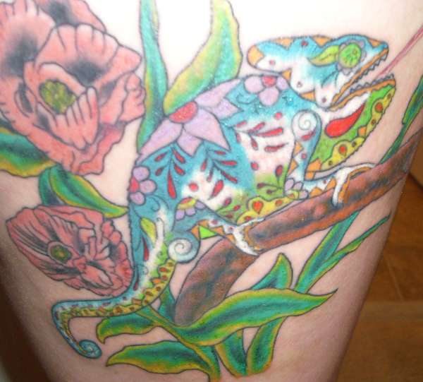 Finished Chameleon Tattoo tattoo