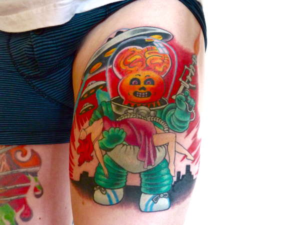 Garbage pail kids - Alien Ian tattoo