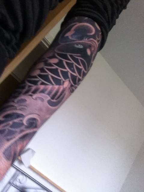 Koi fish work in progress tattoo