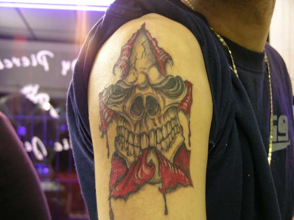 Skull in a star! tattoo