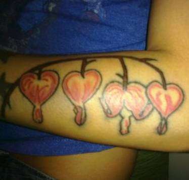 bleeding heart flower tattoo tattoo