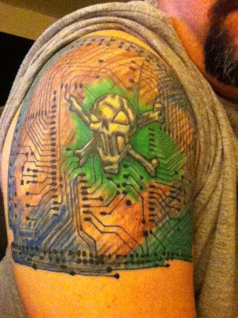 circuit board tattoo