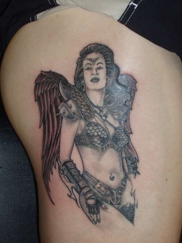 angel that takes no shit tattoo