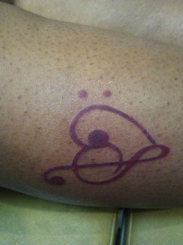 music note and heart tattoo