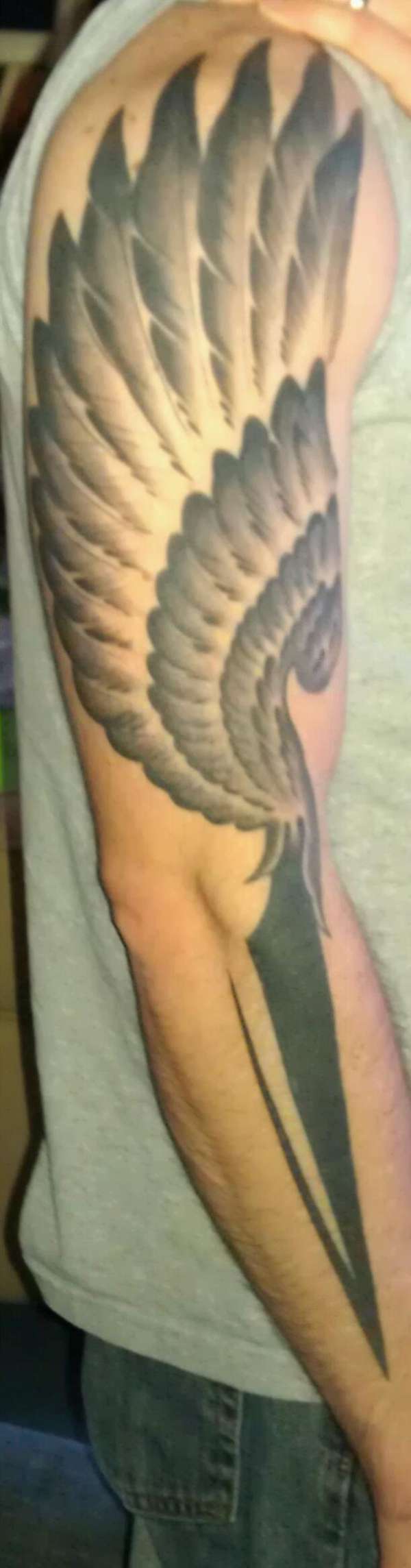 norse valkyrie wing tattoo