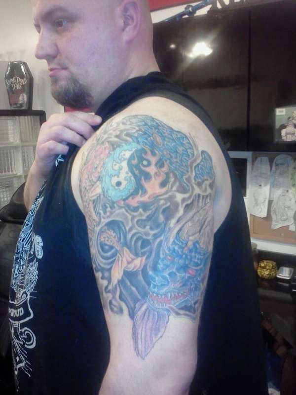 Asian Half Sleeve tattoo